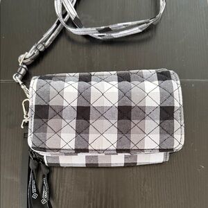 Stylish Black and Gray Checkered Women's Vera Bradley Bag